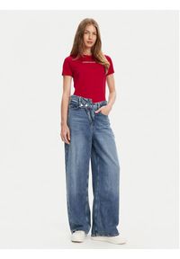 Guess Jeans T-Shirt W4YI01 J1314 Czerwony Slim Fit. Kolor: czerwony. Materiał: bawełna #5