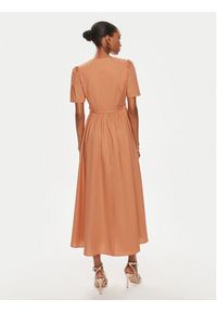 TwinSet - TWINSET Sukienka koszulowa 241TT2020 Pomarańczowy Loose Fit. Kolor: pomarańczowy. Materiał: bawełna. Typ sukienki: koszulowe