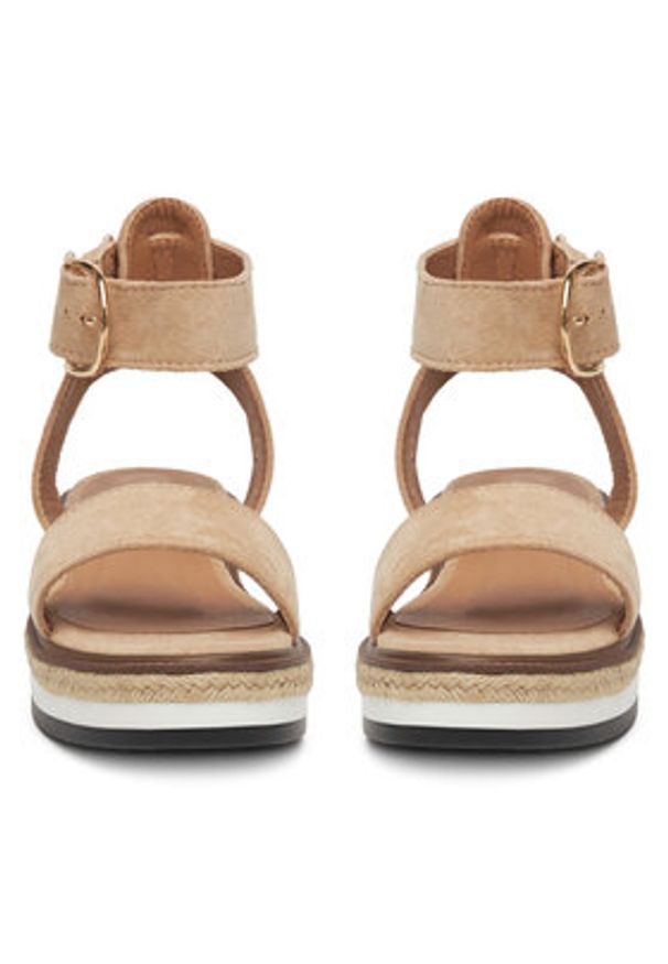 DeeZee Espadryle WS091-01 Beżowy. Kolor: beżowy. Materiał: materiał