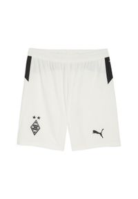 Puma - Męskie szorty Borussia Mönchengladbach 25/26 PUMA Warm White Black. Kolor: czarny, biały, wielokolorowy. Materiał: tkanina. Sport: fitness, piłka nożna