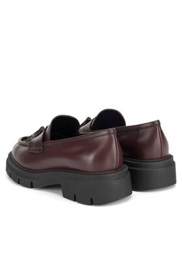Gino Rossi Loafersy GRACE-I24-26375NB Bordowy. Kolor: czerwony. Materiał: skóra