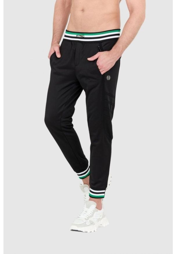 Philipp Plein - PHILIPP PLEIN Dres męski z czaszką i kośćmi, Rozmiar XL. Kolor: czarny. Materiał: dresówka