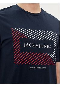 Jack & Jones - Jack&Jones T-Shirt Cyrus 12247810 Granatowy Standard Fit. Kolor: niebieski. Materiał: bawełna