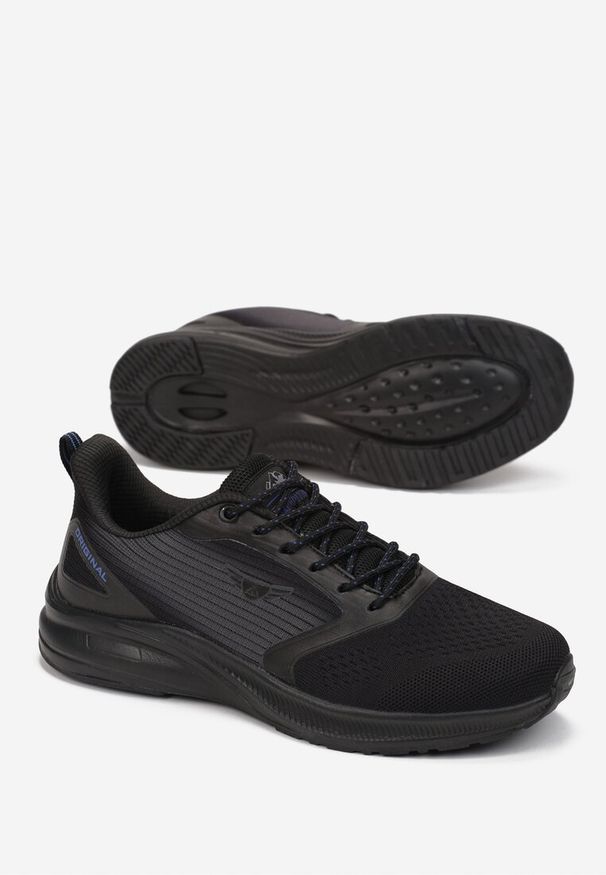 Born2be - Czarno-Szare Buty Sportowe Typhare. Kolor: czarny. Materiał: materiał. Szerokość cholewki: normalna
