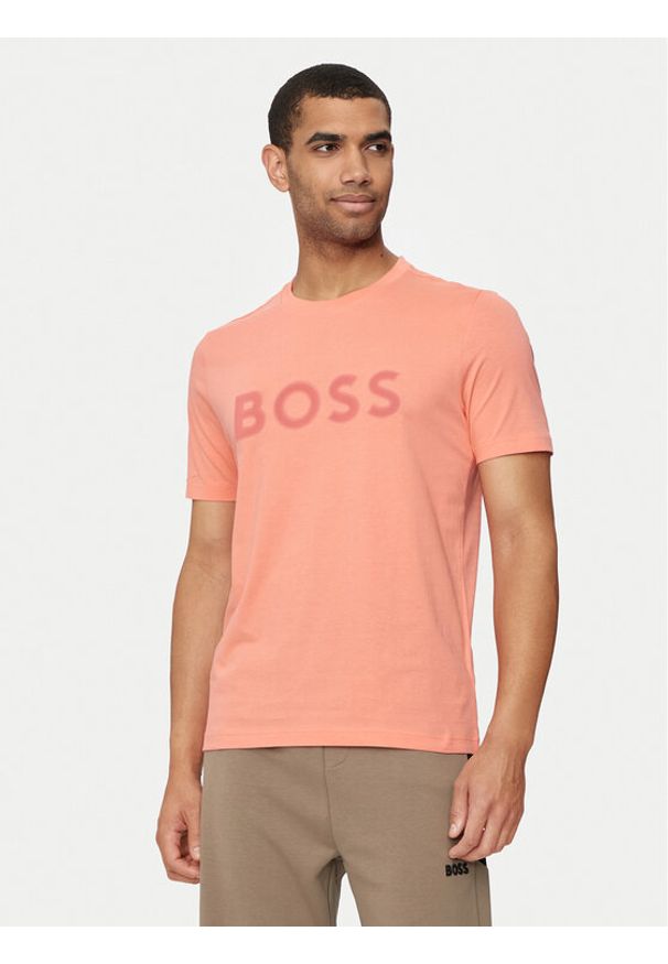 BOSS - Boss T-Shirt Tee 1 50512866 Czerwony Regular Fit. Kolor: czerwony. Materiał: bawełna