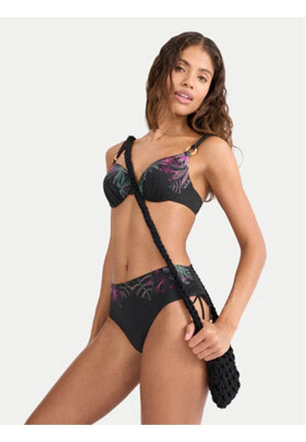 Triumph Dół od bikini Summer Tropics Midi 10226523 Czarny. Kolor: czarny. Materiał: syntetyk
