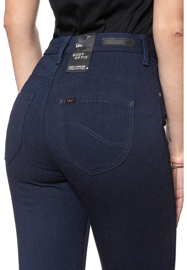 Lee - SPODNIE DAMSKIE LEE SCARLETT SUPER HIGH BLACK INDIGO L30LELLJ 112106483