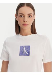 Calvin Klein Jeans T-Shirt LV047F819G Biały Classic Fit. Kolor: biały. Materiał: bawełna #5
