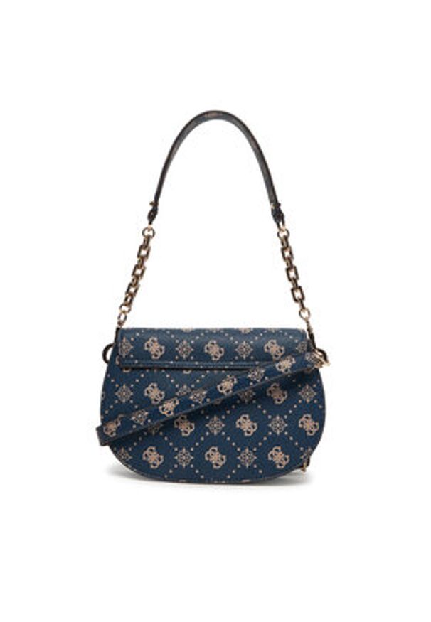 Guess Torebka Emelie Logo HWGP99 28200 Granatowy. Kolor: niebieski. Materiał: skórzane