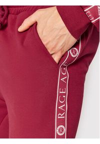 Rage Age Spodnie dresowe Carbon Bordowy Regular Fit. Kolor: czerwony. Materiał: bawełna, dresówka