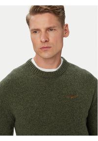 Aeronautica Militare Sweter 262MA1645UL00924 Khaki Regular Fit. Kolor: brązowy. Materiał: wełna #5