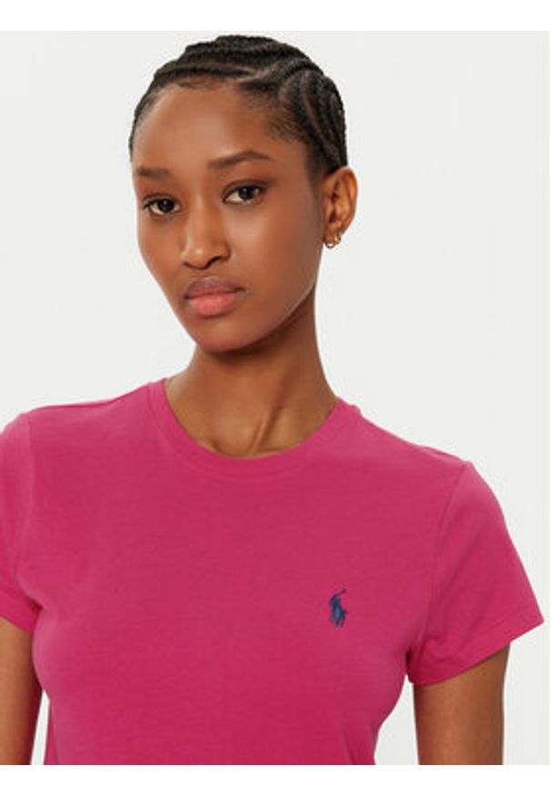 Polo Ralph Lauren T-Shirt 211898698031 Różowy Regular Fit. Typ kołnierza: polo. Kolor: różowy. Materiał: bawełna