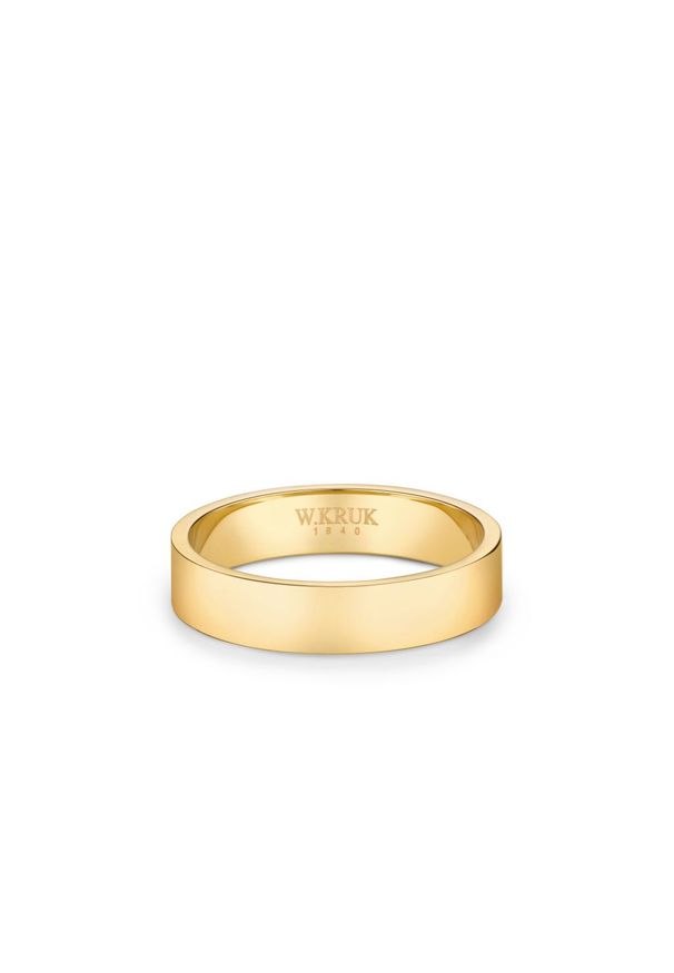 W.KRUK RABAT Obrączka Złota - Grawer GRATIS - złoto 585 - ZLS/O_02Z42G. Materiał: złote. Kolor: złoty. Wzór: gładki, aplikacja