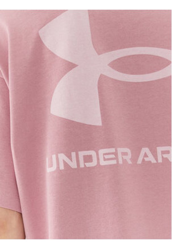 Under Armour T-Shirt Ua W Logo Lc Oversized Hw Ss 1379948 Różowy Loose Fit. Kolor: różowy. Materiał: bawełna