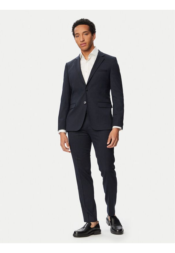 Hugo - HUGO Garnitur Arti-Hesten 253X 50567831 Granatowy Extra Slim Fit. Kolor: niebieski. Materiał: syntetyk
