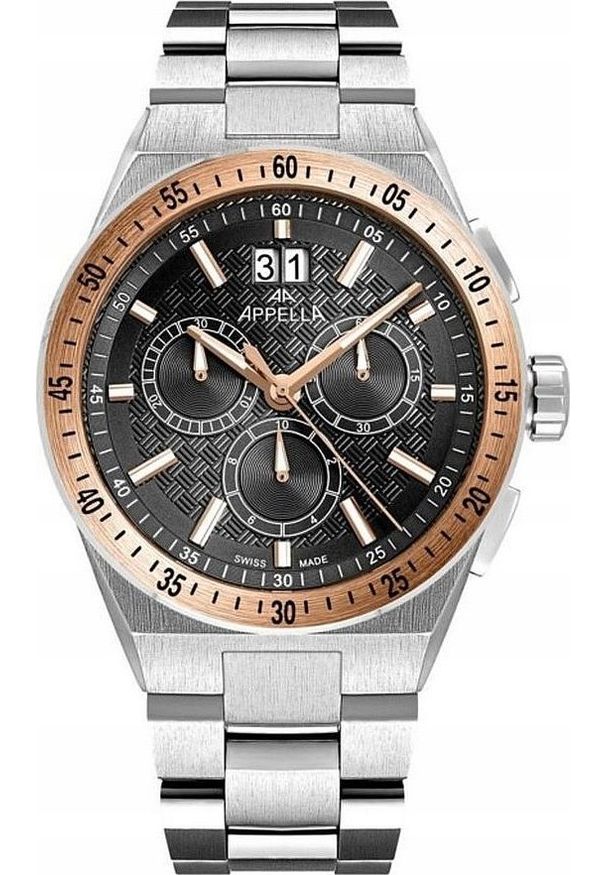 Acappella - Zegarek męski Appella L70015.R116CH srebrny. Kolor: srebrny