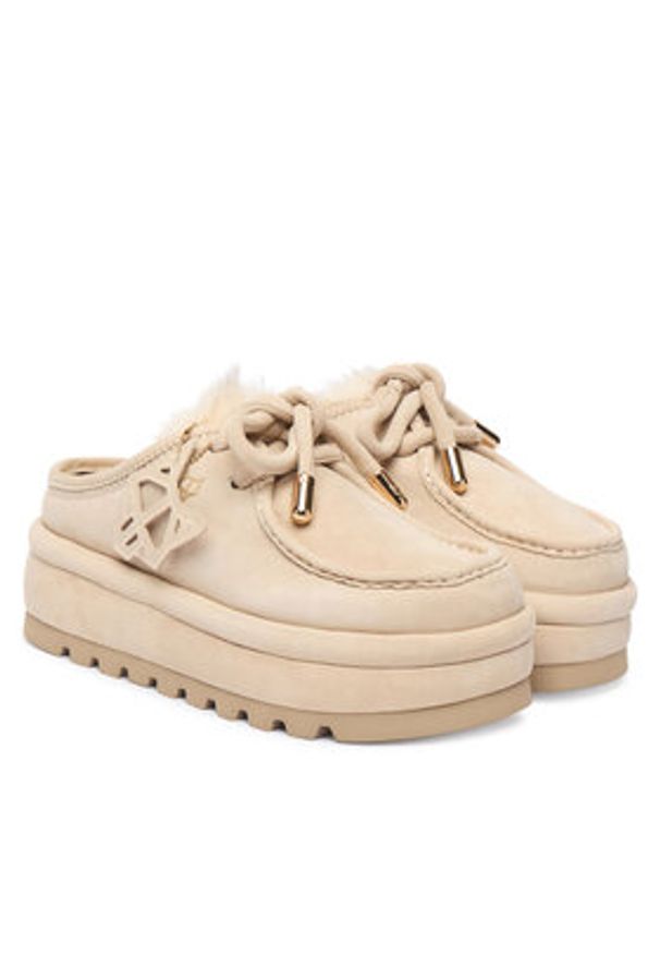 Naked Wolfe Kapcie Blizzard Beżowy. Kolor: beżowy. Materiał: wełna