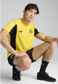 Puma - Męska koszulka Borussia Dortmund ftblARCHIVE PUMA Faster Yellow Black. Kolor: żółty, wielokolorowy, czarny. Wzór: aplikacja
