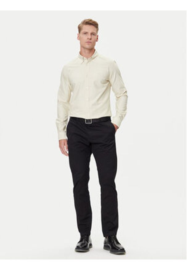 BOSS Koszula H-Roan 50544917 Biały Slim Fit. Kolor: biały. Materiał: bawełna