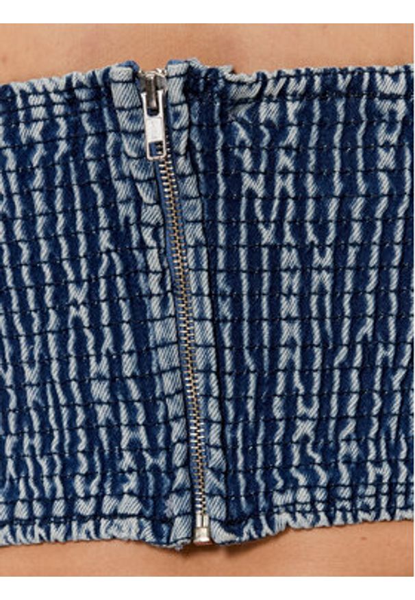 GESTUZ - Gestuz Top Larisa 10906883 Niebieski Slim Fit. Kolor: niebieski. Materiał: jeans, bawełna