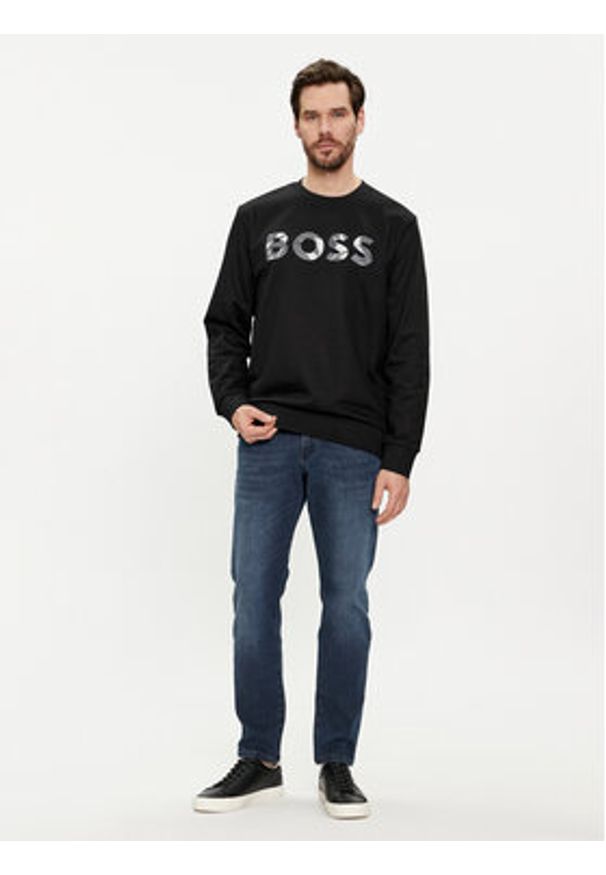 BOSS - Boss Bluza Soleri 15 50513373 Czarny Regular Fit. Kolor: czarny. Materiał: bawełna