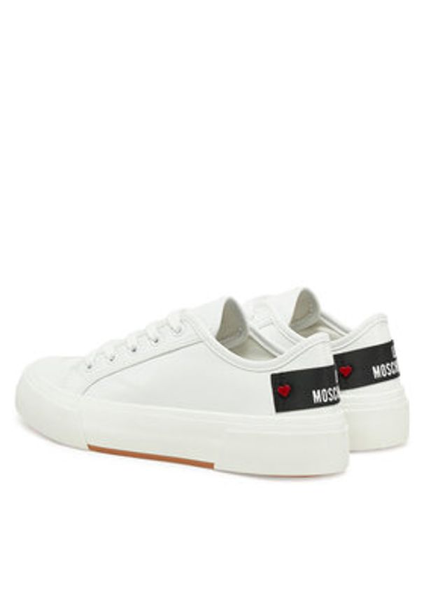 Love Moschino - LOVE MOSCHINO Trampki JA15012G1MIA0100 Biały. Kolor: biały. Materiał: skóra