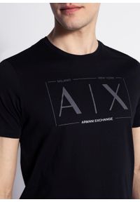 Koszulka męska czarna Armani Exchange 3LZTBT ZJA5Z 1200. Kolor: biały