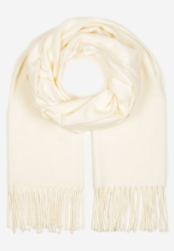 Born2be - Kremowy Szalik Inglidyr. Kolor: beżowy. Styl: elegancki