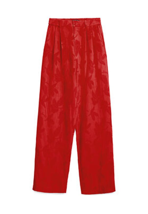 Desigual Spodnie materiałowe Suitrojo 25SWPW33 Czerwony Straight Fit. Kolor: czerwony. Materiał: bawełna, wiskoza