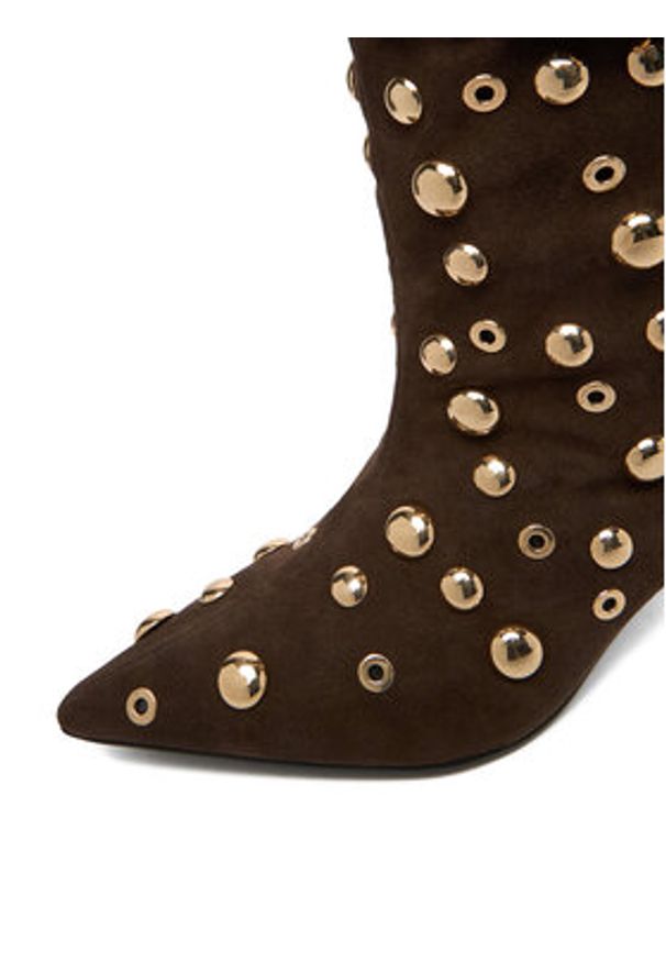 Eva Minge Botki EO-TESS-2117-05 Brązowy. Kolor: brązowy. Materiał: skóra, zamsz