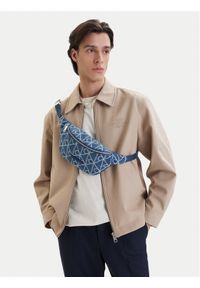 Calvin Klein Nerka Emblem Aop Denim Waistbag LV04D3430G Niebieski. Kolor: niebieski. Materiał: materiał #1