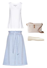 bonprix - Torebka na ramię z tkaniny. Kolor: beżowy. Rozmiar: małe. Rodzaj torebki: na ramię #1