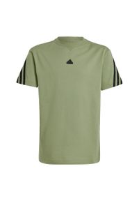 Adidas - Future Icons 3-Stripes Tee. Kolor: wielokolorowy, czarny, zielony
