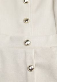 Born2be - Jasnobeżowy Elegancki Komplet Kamizelka i Rozkloszowana Spódnica z Guzikami Merireida. Kolor: beżowy #8