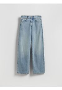 Reserved - Jeansy wide leg - niebieski. Stan: podwyższony. Kolor: niebieski