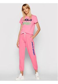 Polo Ralph Lauren T-Shirt Ssl 211838079005 Różowy Regular Fit. Typ kołnierza: polo. Kolor: różowy. Materiał: bawełna #4
