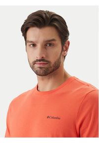 columbia - Columbia T-Shirt CSC™ Logo Back Tee 2155011 Pomarańczowy Regular Fit. Kolor: pomarańczowy. Materiał: bawełna #3
