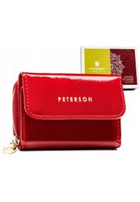 Portfel skórzany Peterson PTN 423229-SAF czerwony. Kolor: czerwony. Materiał: skóra #1