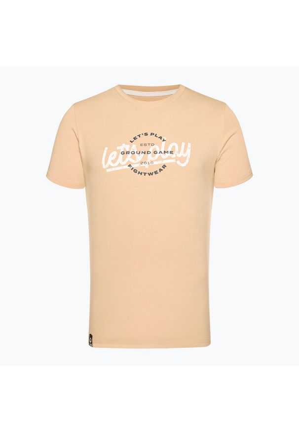 GROUND GAME - T-shirt męski Ground Game Play. Kolor: brązowy