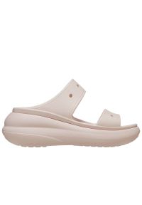 Klapki Crocs Crush Sandal 207670-6UR - różowe. Kolor: różowy. Materiał: materiał. Sezon: lato. Obcas: na platformie