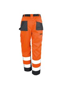RESULT - Ochronne Spodnie Dla Dorosłych Unisex Hi Viz Cargo. Kolor: pomarańczowy. Sport: turystyka piesza