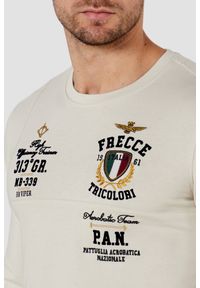 Aeronautica Militare - AERONAUTICA MILITARE Beżowy męski longsleeve, Rozmiar XXL. Kolor: beżowy. Długość rękawa: długi rękaw