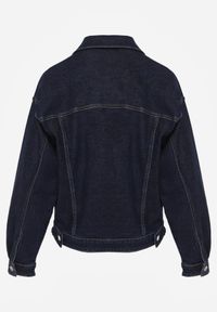 Born2be - Granatowa Jeansowa Kurtka z Bawełną o Kroju Oversize Vimiloria. Okazja: na spacer, na co dzień. Kolor: niebieski. Materiał: bawełna, jeans. Styl: casual #4