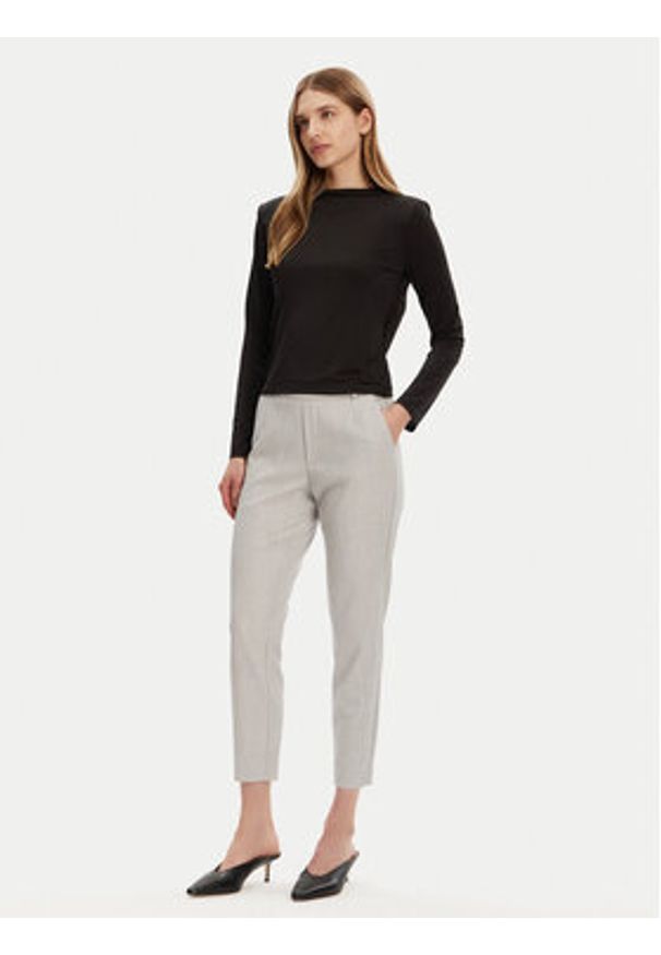 Vila Chinosy Varone 14087406 Szary Slim Fit. Kolor: szary. Materiał: syntetyk