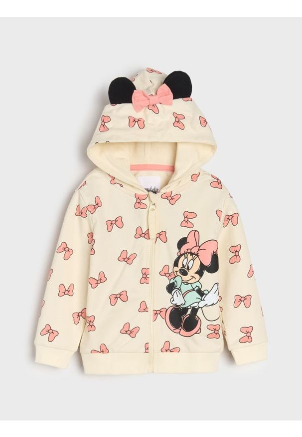 Sinsay - Bluza z kapturem Minnie Mouse - kremowy. Typ kołnierza: kaptur. Kolor: kremowy. Wzór: motyw z bajki