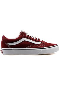 Buty damskie Vans Old Skool Port Royale brązowe. Kolor: niebieski, wielokolorowy, brązowy. Materiał: skóra. Model: Vans Old Skool. Sport: skateboard