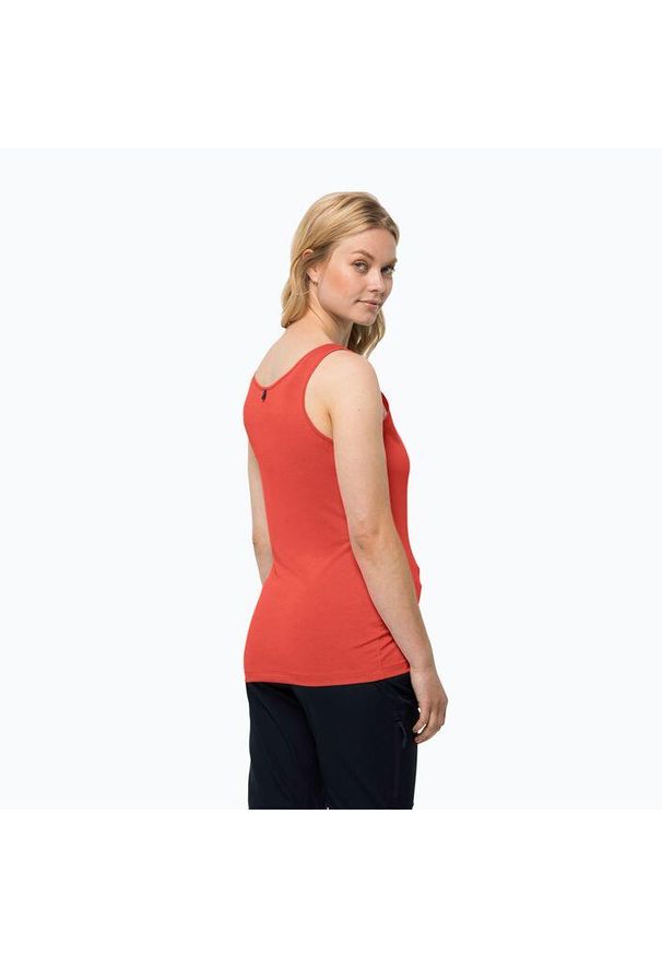 Koszulka trekkingowa damska Jack Wolfskin Pack & Go Tank. Typ kołnierza: polo. Kolor: pomarańczowy