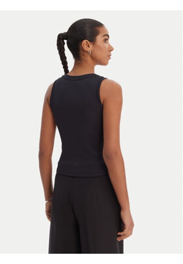 Fracomina Top FP26ST2003J42701 Czarny Slim Fit. Kolor: czarny. Materiał: syntetyk