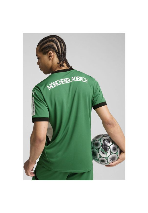 Puma - Męska koszulka wyjazdowa Borussia Mönchengladbach 24/25 PUMA Archive Green White. Kolor: biały, wielokolorowy, zielony