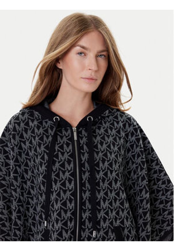 MICHAEL Michael Kors Ponczo MT561CCK87 Czarny Relaxed Fit. Kolor: czarny. Materiał: wełna